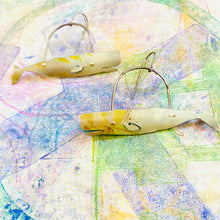 Load image into Gallery viewer, Dusty Seafoam Sperm Whales Upcycled Tin Earrings