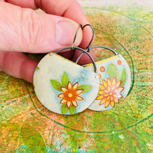 Load image into Gallery viewer, Beautiful Blossoms Upcycled Tin Earrings