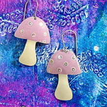 Load image into Gallery viewer, Little Mauve Mushroom Earrings