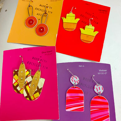 3 Mystery Pair of Tin Earrings—Surprise Pack