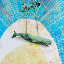 Load image into Gallery viewer, Golden Lattice Whale Upcycled Tin Necklace