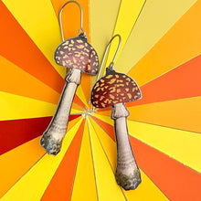 Load image into Gallery viewer, Little Red Capped Mushroom Earrings