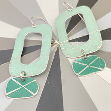 Load image into Gallery viewer, Turquoise Mod Tin Earrings