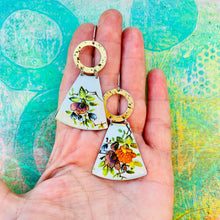 Load image into Gallery viewer, Beautiful Blossoms I Small Fans Tin Earrings