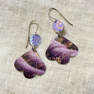 Lavender Fields Trefoil Earrings