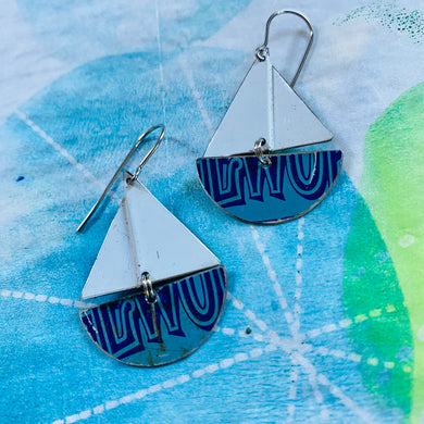 Edgeworth Upcycled Tin Sailboat Earrings