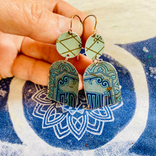Load image into Gallery viewer, Edgeworth Wide Arch Upcycled Tin Earrings