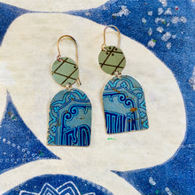 Load image into Gallery viewer, Edgeworth Wide Arch Upcycled Tin Earrings
