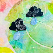 Load image into Gallery viewer, Spirograph Clouds Tin Earrings