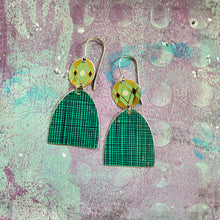 Load image into Gallery viewer, Mixed Vintage Teal Tin Earrings