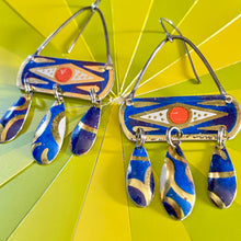 Load image into Gallery viewer, Protective Eye Chandelier Tin Earrings
