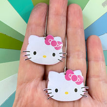 Load image into Gallery viewer, Hello Kitty Upcycled Tin Earrings