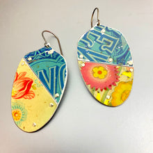 Load image into Gallery viewer, Edgeworth Patchwork Tin Seedpod Earrings