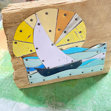 Sail Forbidden Seas Upcycled Tin Wall Art