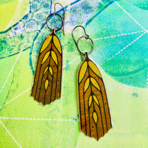 Wheat Berry Upcycled Tin Earrings