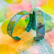 Load image into Gallery viewer, Oceans Triangles Tesserae Tin Cuff