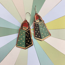 Load image into Gallery viewer, Xmas Trees Tin Earrings