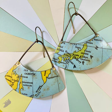 Japan Wide Arc Tin Earrings