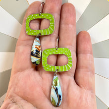 Load image into Gallery viewer, Chartreuse Mod Tin Earrings