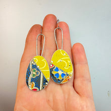 Load image into Gallery viewer, Mixed Vintage Patchwork Tin Earrings