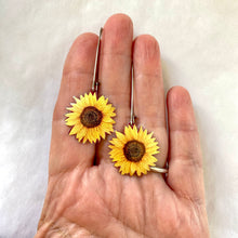 Load image into Gallery viewer, Little Sunflowers Upcycled Tin Earrings