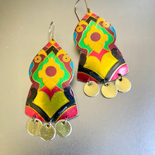 Load image into Gallery viewer, Whitman’s Temple Drop Tin Earrings