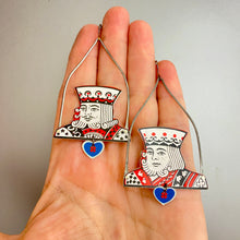 Load image into Gallery viewer, King of Hearts Tin Earrings