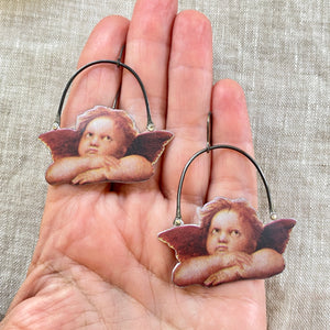 Raphael’s Cherubs II Tin Earrings