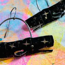 Load image into Gallery viewer, Starry Midnight Sperm Whales Upcycled Tin Earrings