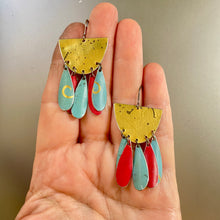 Load image into Gallery viewer, Multi Drip Drop Tin Earrings