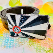 Load image into Gallery viewer, Red Pop Retro Starburst Tin Belt Buckle