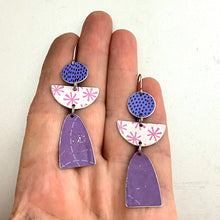 Load image into Gallery viewer, Pink Asterisks Angels Tin Earrings