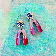 Load image into Gallery viewer, Firewheel Upcycled Tin Earrings