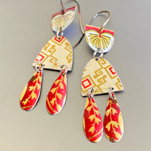 Load image into Gallery viewer, Mixed Vintage Reds Tin Earrings