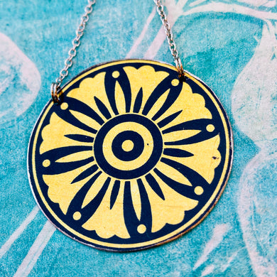 Golden Barn Star Upcycled Tin Necklace