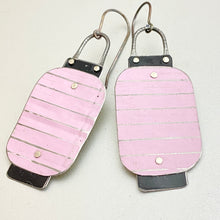 Load image into Gallery viewer, Pink Japanese Lantern Tin Earrings