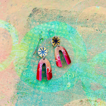 Load image into Gallery viewer, Firewheel Upcycled Tin Earrings