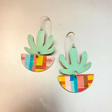 Load image into Gallery viewer, Mod Succulents Colorblock Pot Upcycled Tin Earrings