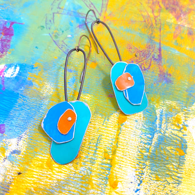 Abstraction III Upcycled Tin Earrings