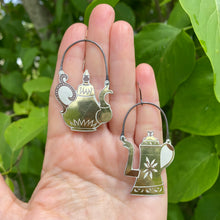 Load image into Gallery viewer, Fancy Teapots I Upcycled Tin Earrings