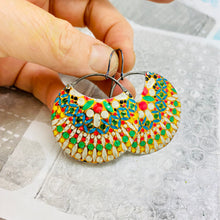 Load image into Gallery viewer, Vintage Mosaic Upcycled Tin Earrings
