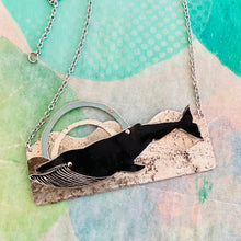 Load image into Gallery viewer, Midnight Humpback Upcycled Tin Necklace