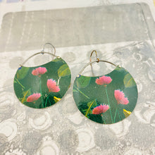 Load image into Gallery viewer, Thistles on Forest Circles Upcycled Tin Earrings
