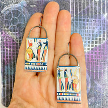 Load image into Gallery viewer, Egyptian Gods Upcycled Tin Earrings