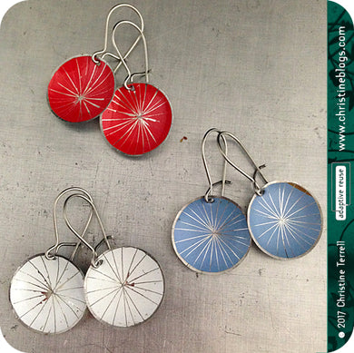 Mystery 3 Pair Starburst Tiny Basin Tin Earring Combo Pack