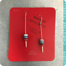 Load image into Gallery viewer, Scarlet, Sky &amp; Snow Tiny Macarons Tin Earrings