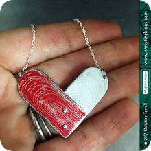 Load image into Gallery viewer, Etched Tin Heart Recycled Necklace