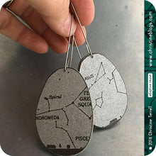 Load image into Gallery viewer, Silver Star Constellation Upcycled Book Earrings