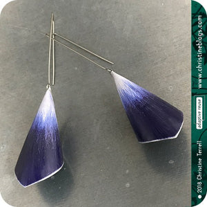 Deep Purple Ombré Recycled Conical Tin Earrings