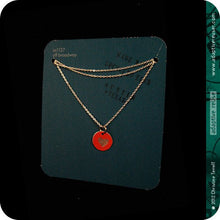 Load image into Gallery viewer, Tiny Etched Upcycled Heart Necklace